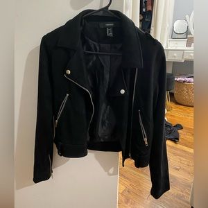 Suede "leather" style Moto jacket